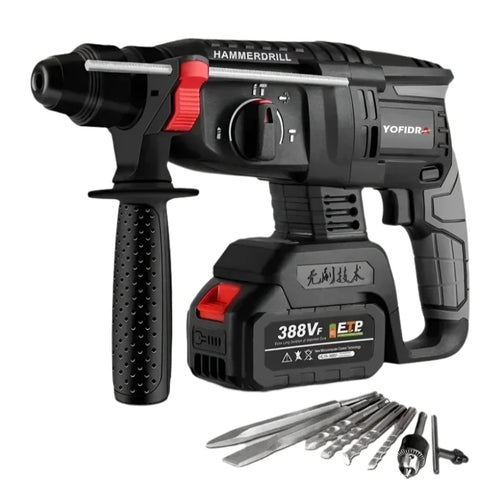 Hamerboormachine - Klopboormachine - Snoerloze boormachine - Boormachine - Klopboormachine - 26MM Borstelloze Elektrische Hamer - zonder batterij inbegrepen