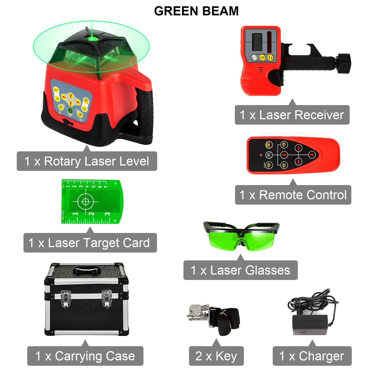 Kruislijnlaser - Laser - Waterpas - Lijnlaser - 360° Draaibare Laser Waterpas Zelfnivellerend - 500m Verticaal Horizontaal Scannen Professionele Meetgereedschap - voor Constructie - Groen Laserstraal 2