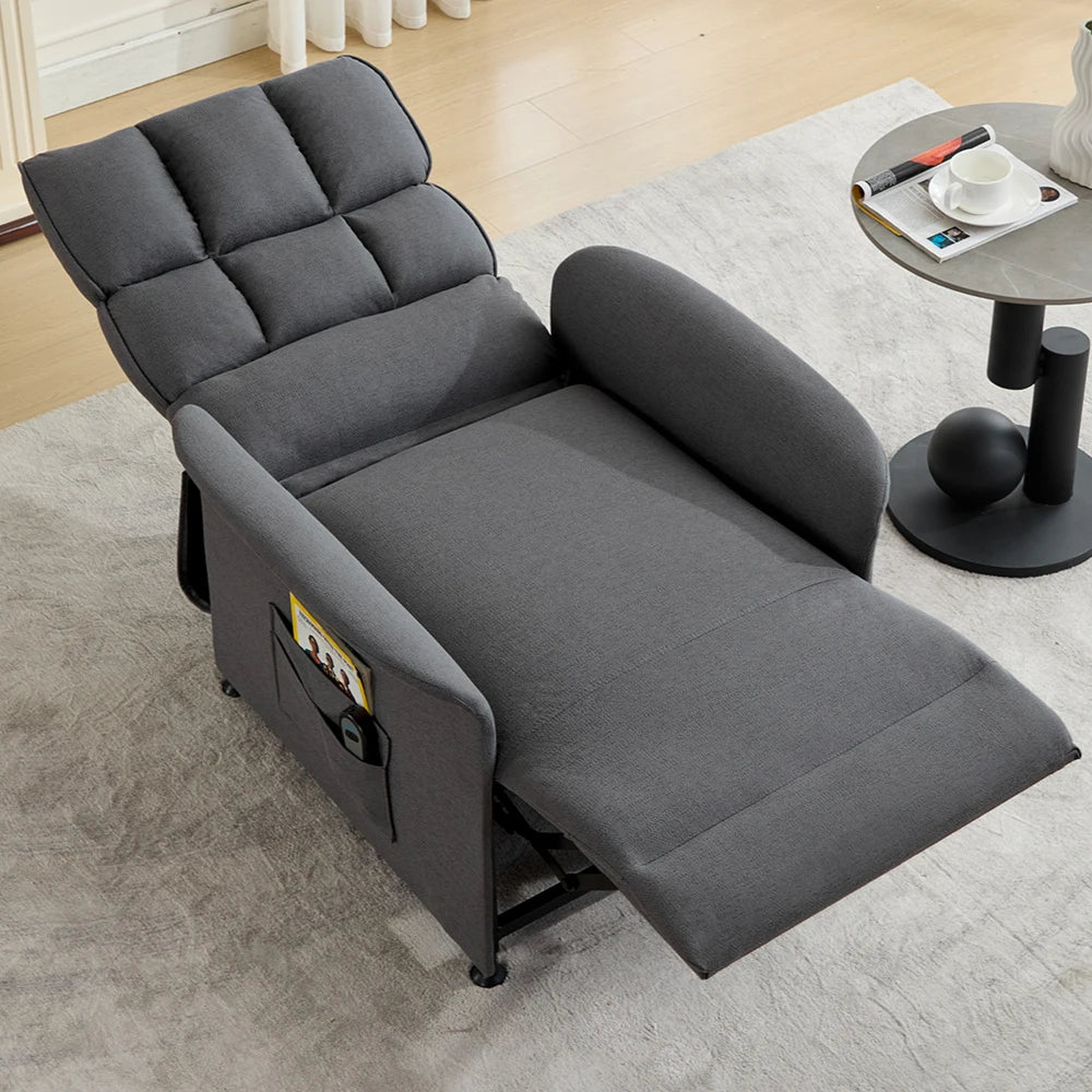 Elektrische Relaxstoel – Relaxfauteuil – Sta-op Stoel – Massagefauteuil – TV Stoel – Elektrisch Verstelbaar – Ademend Technisch Stof