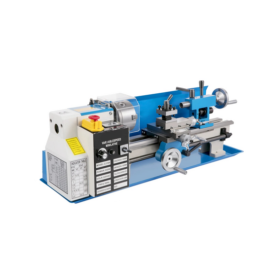 Mini Draaibank – Metaaldraaibank – Compacte Draaibank – Hobby Draaibank – Precisie Draaibank – 550W Motor – Variabele Snelheid