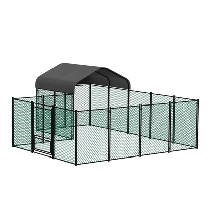 Kippenren – Kippenhok – Pluimvee Ren – Buitenren – Dierenren – Ruim 393x312x156 cm – Stevige IJzeren Constructie