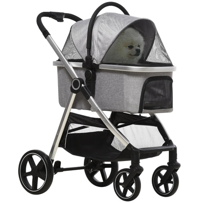 Hondenwagen – Hondenbuggy – Draagbare Bench – Wandelwagen – Lichtgewicht Metaal – 2-In-1 Functie