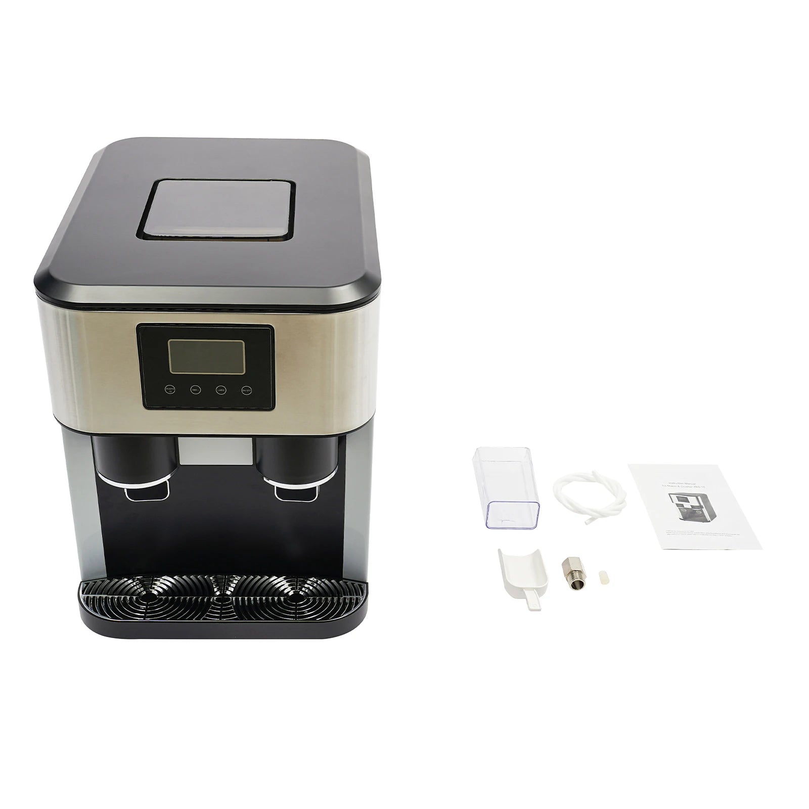 IJsblokjesmachine – IJscrusher – IJsbereider – Tafelmodel – ABS Kunststof – 16 Ronde IJsblokjes – Automatische Reiniging - QUORE