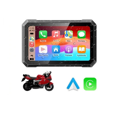 Motorfiets GPS – Motornavigatie – Motorhouders – Navigatie – Telefoonhouder – 7 Inch Waterdicht Scherm – Draadloze Apple CarPlay en Android Auto