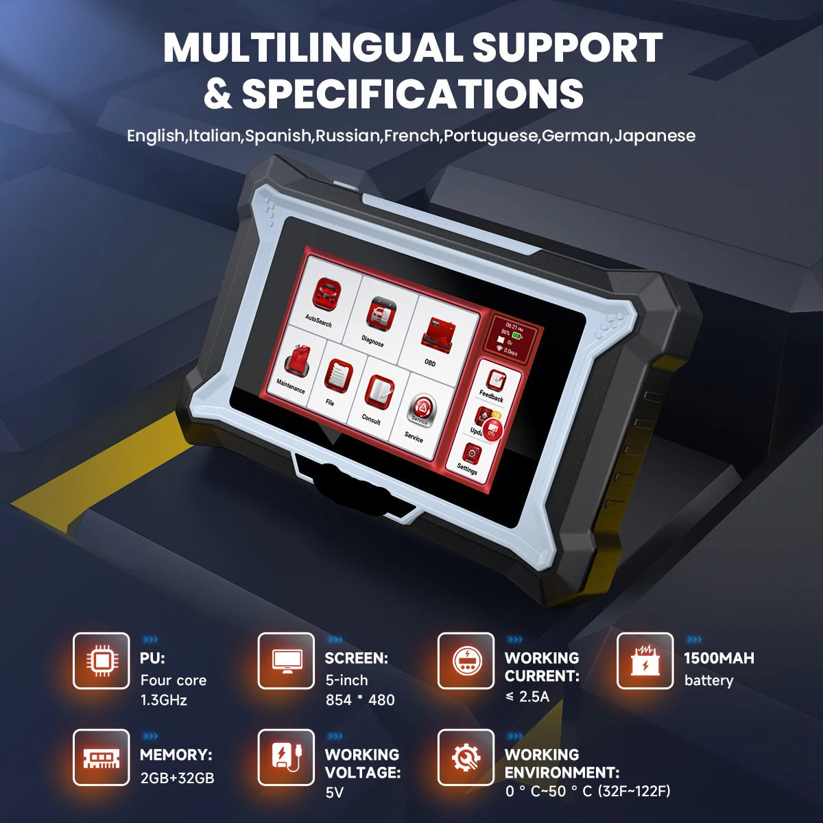 OBD2 Scanner - OBD - Uitleesapparatuur Auto - Diagnosecomputer - Storing Verwijderen - Auto Accessoires - Auto Uitlezen - Systeem Scanner - QUORE