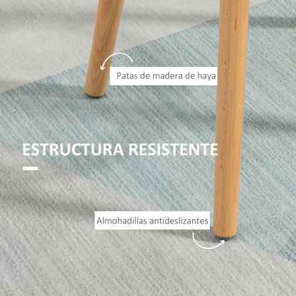 Barkrukken – Set van 2 – Keukenkrukken – Barstoelen – Gepolsterd – Massief Beukenhout – Met Voetsteun - 40 x 42 x 91 cm - Wit