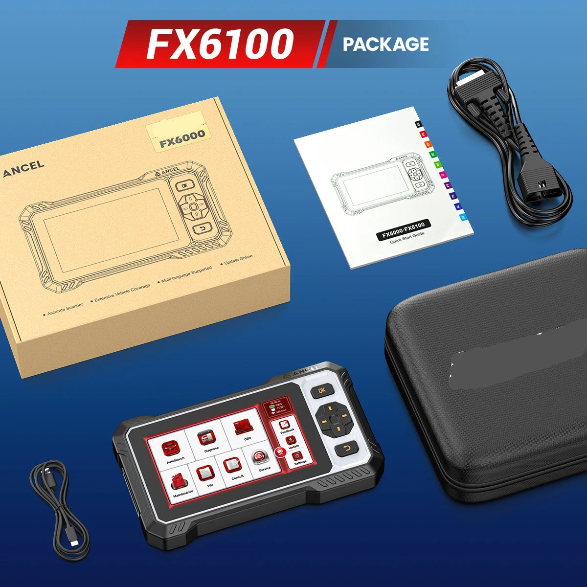 OBD2 Diagnosetool – Auto Scanner – Foutcode Lezer – Diagnosescanner – Onderhoudstool – 6,2 Inch Touchscreen – Bi-Directionele Functies