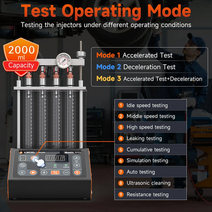 Professionele GDI Brandstofinjectorreiniger – Injector Cleaner – Injector Tester – Injector Reinigingsapparaat – Injector Diagnose – Ultrasone Reiniging – In-Veiligheid In-Veiliging