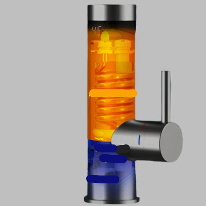 Kraan - Keukenkraan - Elektrische Waterverhitter Kraan - Thermostaatkraan - 220V - Tankless Water Heater - met 360 Graden Draaiende Uitloop - Zwart