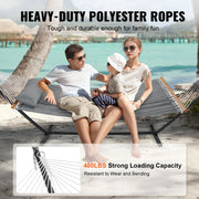 Hangmat - Hangmat voor Twee Personen - Campingaccessoires - Hangmat 2 Persoons - Hanging Chair - Hamac - Hammock Chair - Grijs
