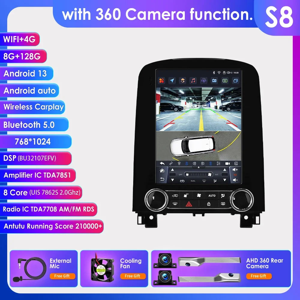 Multimedia Speler Renault Scenic – Autoradio – GPS Navigatie – Android Headunit – 2DIN Display – 9,7 Inch IPS Touchscreen – Android 13 & 4G LTE Connectivity – 360° Camera Ondersteuning
