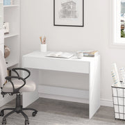 Computer table - Laptop table - Computer furniture - Desk with drawer - Workstation - For living room - Office - Study room - 100x75x50 cm - White