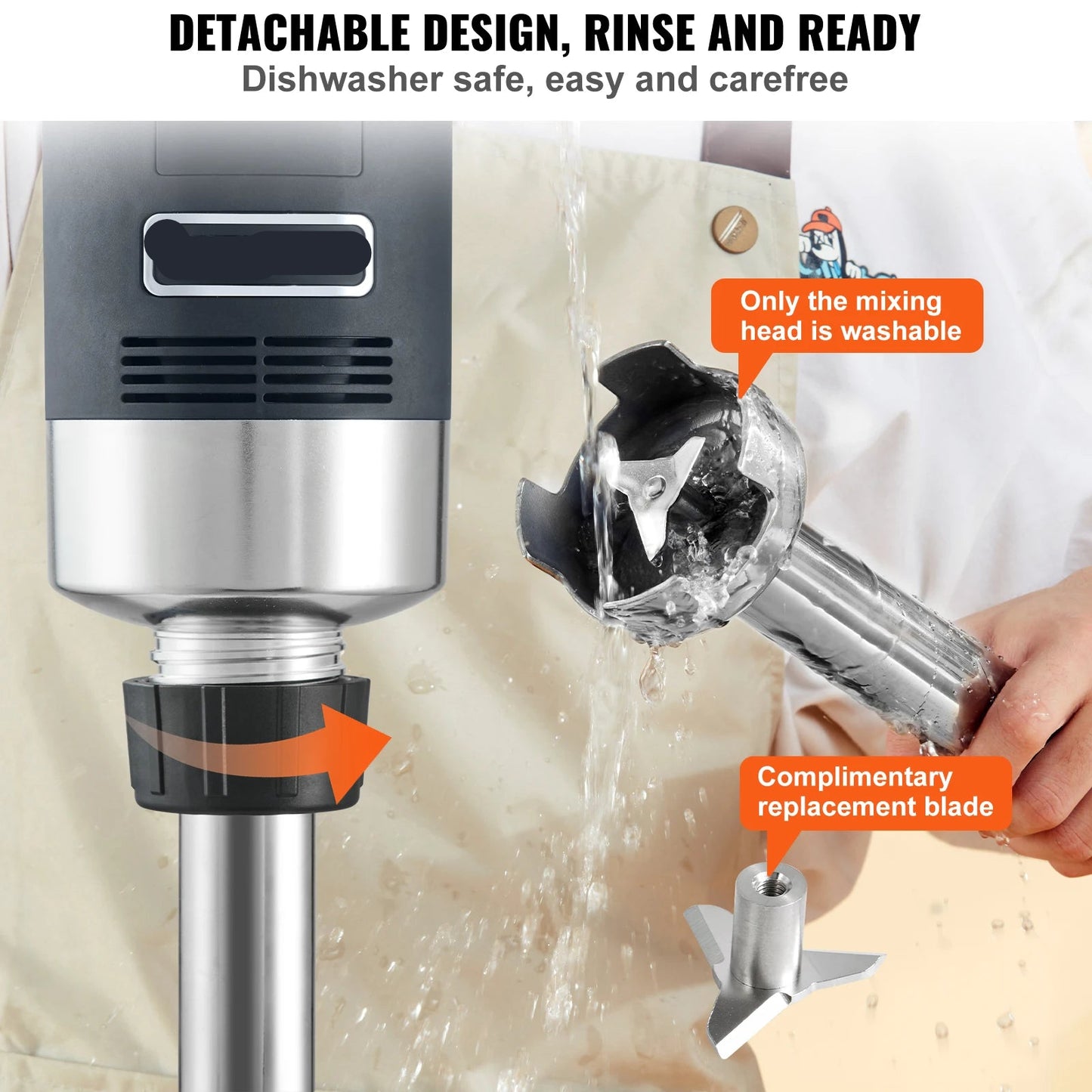Staafmixer - Staafmixer set - Mixer - Handmixer - Krachtige Staafmixer - 750W - VS Mes – Voor Soep, Babyvoeding & Meer
