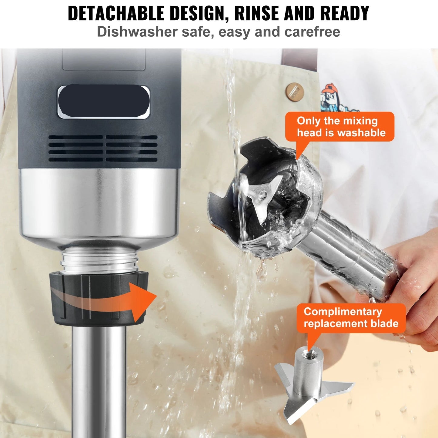 Staafmixer - Staafmixer set - Handmixer - Krachtige Staafmixer - Voor Soep, Babyvoeding & Meer - Mixer - 750W - 20 inch RVS Staaf