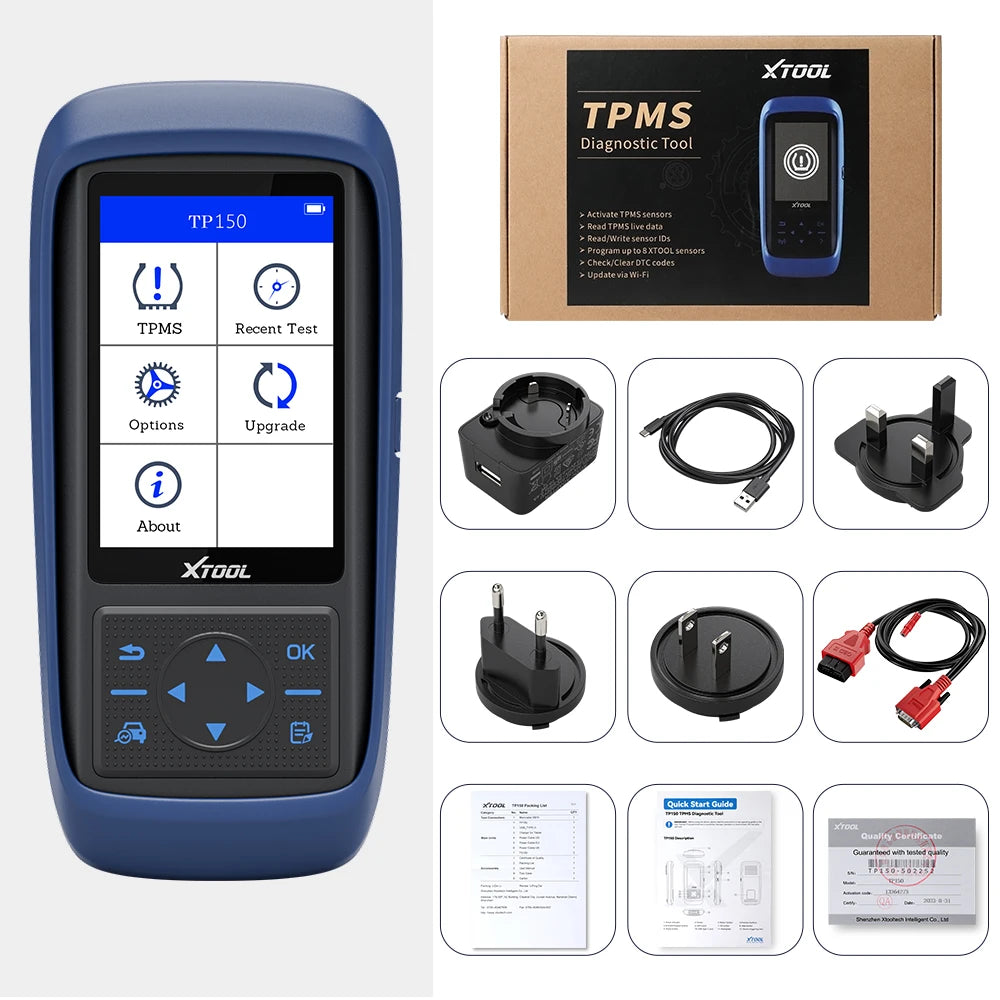 TPMS Programmeertool – TPMS Diagnosetool – Bandenspanning Tester – TPMS Sensor Activator – TPMS Relearn Scanner – Wifi Updates – Kleurendisplay - QUORE