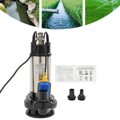 Dompelpomp – Waterpomp – Pomp Voor Schoon Water – Pomp Voor Vuil Water – 1,5 Kw Motor – Rvs Behuizing – Automatische Werking