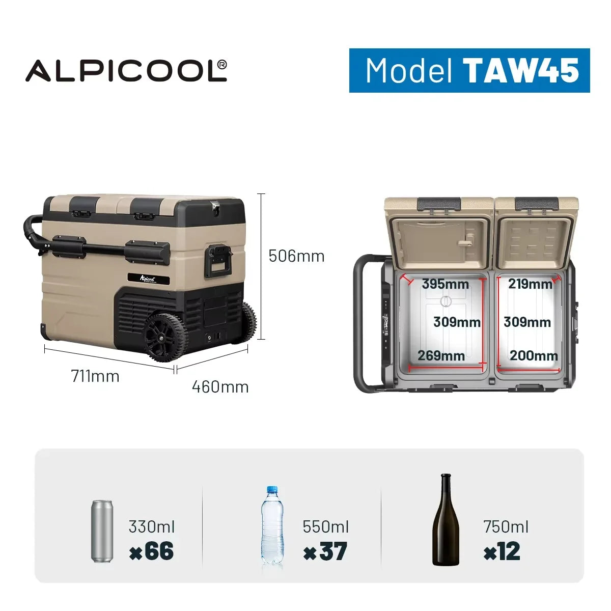 Alpicool TAW35/TAW45/TAW55 refrigerator camping compressor can be used for vehicle freezer refrigeration mini refrigerator - QUORE