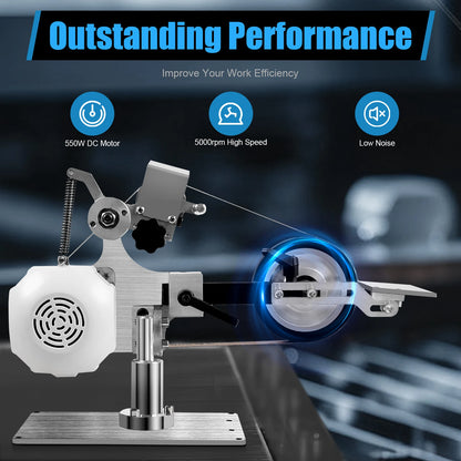 Mini-Bandenschuurmachine – Bandschuurmachine – Schuurmachine – Mini Schuurmachine – Compact – 550W Brushless Motor – Verstelbare Werktafel