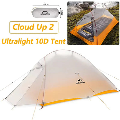 2-Persoons Tent – Ultralichte Tent – Lichtgewicht Tent – Backpack Tent – Waterdicht Tot 3000 Mm – Aluminium Stokken