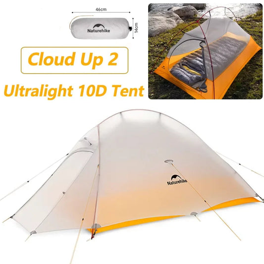 2-Persoons Tent – Ultralichte Tent – Lichtgewicht Tent – Backpack Tent – Waterdicht Tot 3000 Mm – Aluminium Stokken