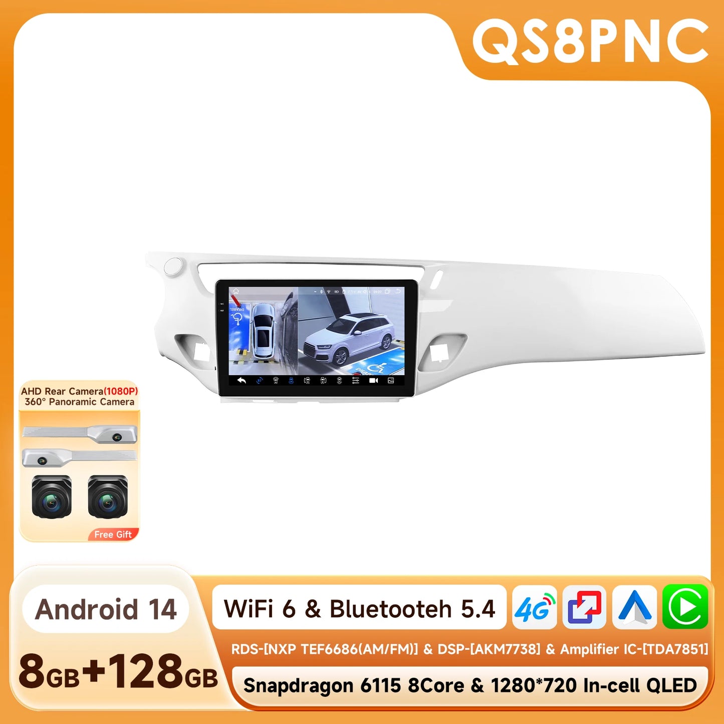Autoradio Toyota Verso – Multimedia Speler – Touchscreen Radio – 2DIN Navigatie – Android 13 Systeem – 9,7 Inch Scherm – 360° Camera Ondersteuning