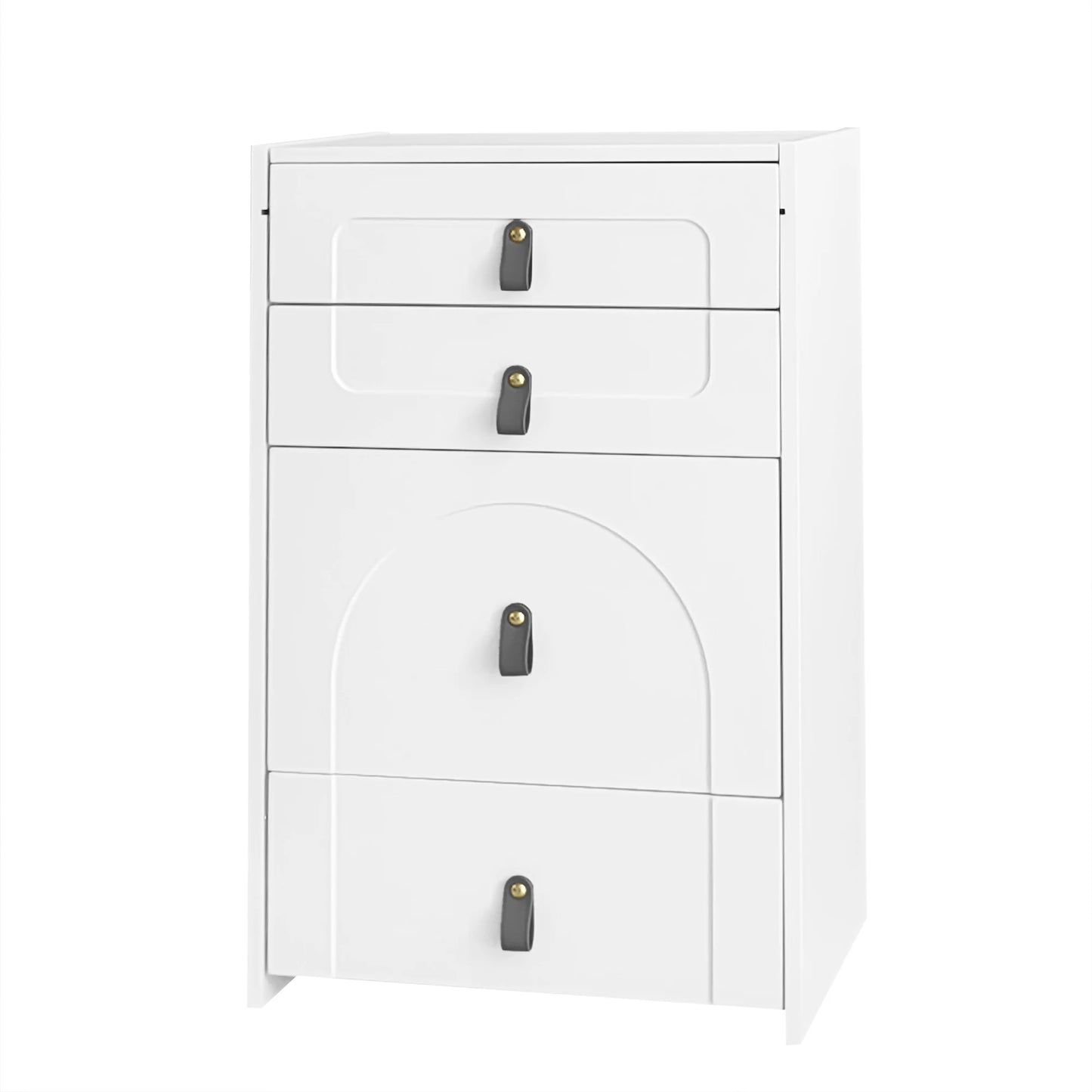 Kaptafel – Make-up Tafel – Slaapkamer Meubel – Opbergmeubel – Witte Spiegel – Instelbare LED-Verlichting – Opbergkruk