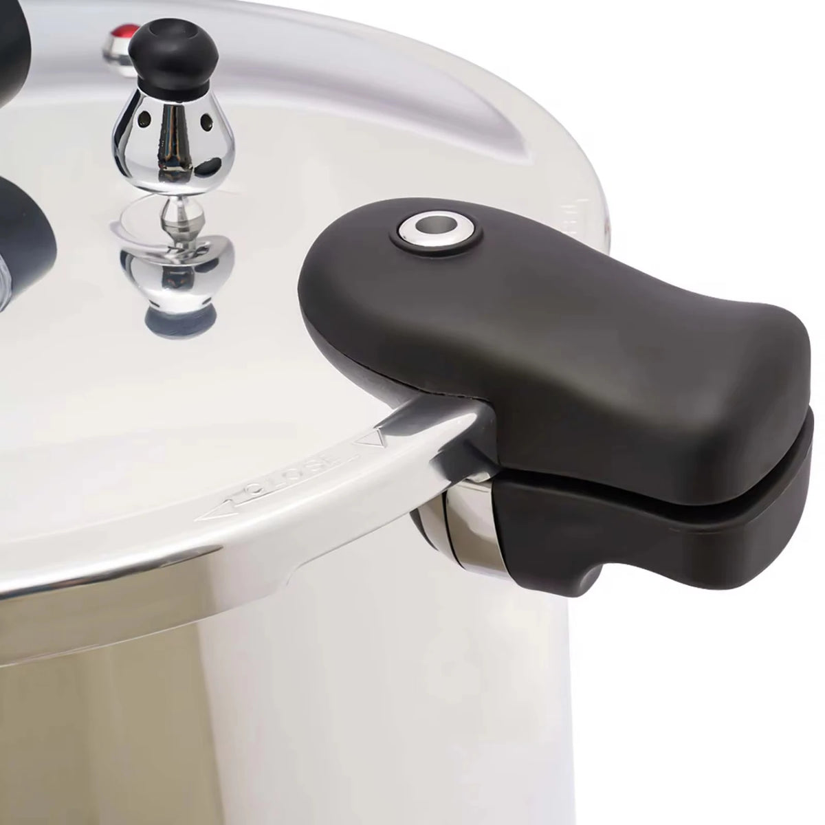 Pressure Cooker - 23 Quart - 10PSI - Stainless Steel - Plastic Handle - Explosion Proof - Safety Valve - Extra Large Size - Light Gray