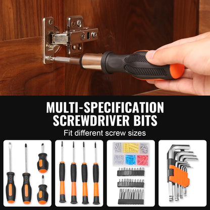 Tool Set – 216 Piece Hand Tool Set – Includes Screwdrivers, Wrenches, Hammer &amp; Pliers – Storage Case – Black