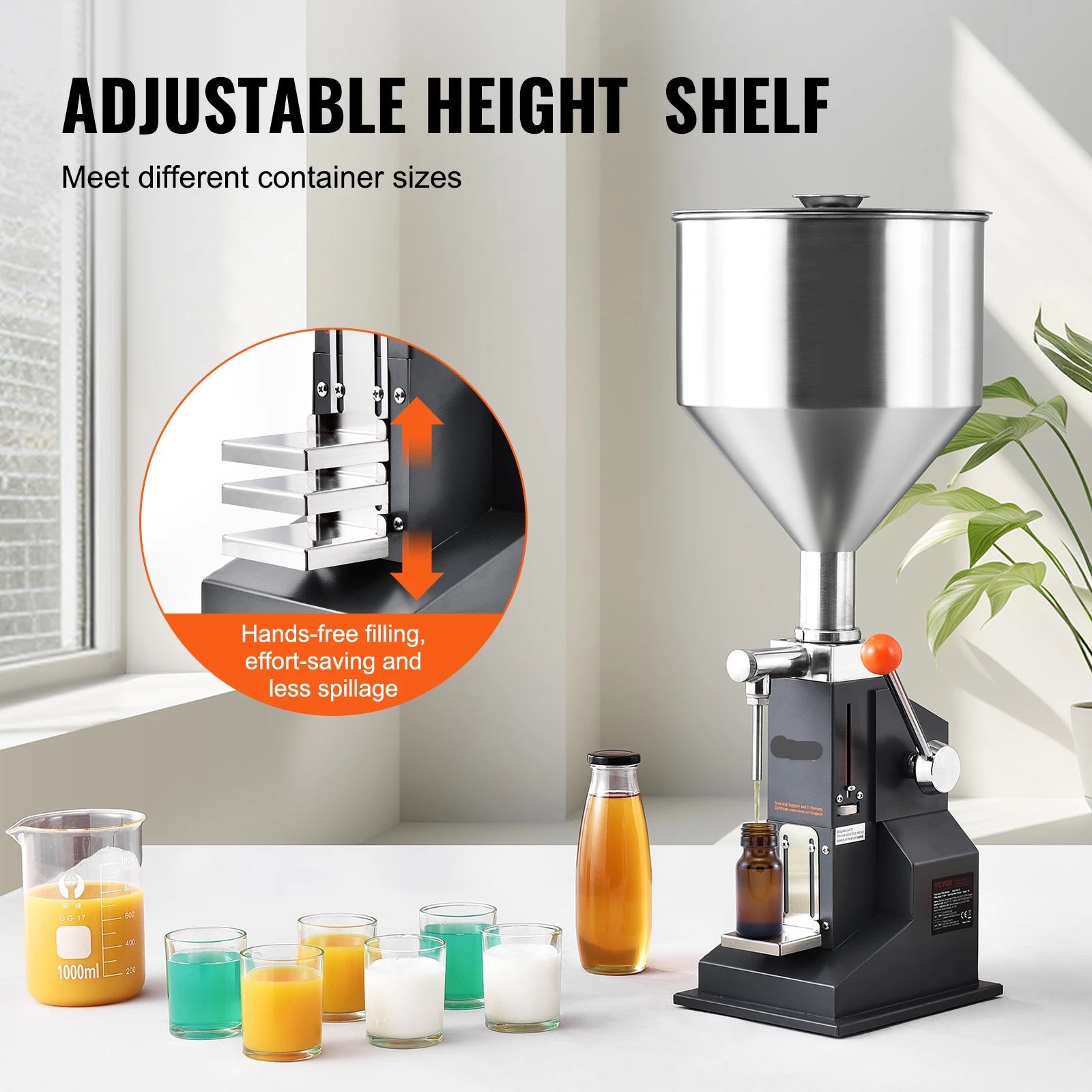 Vloeistof Vulmachine - Oliepomp - Vloeistofpomp - Handmatige Vloeistof- en Pasta Vulmachine - 5-100ML - Instelbaar & Efficiënt - QUORE