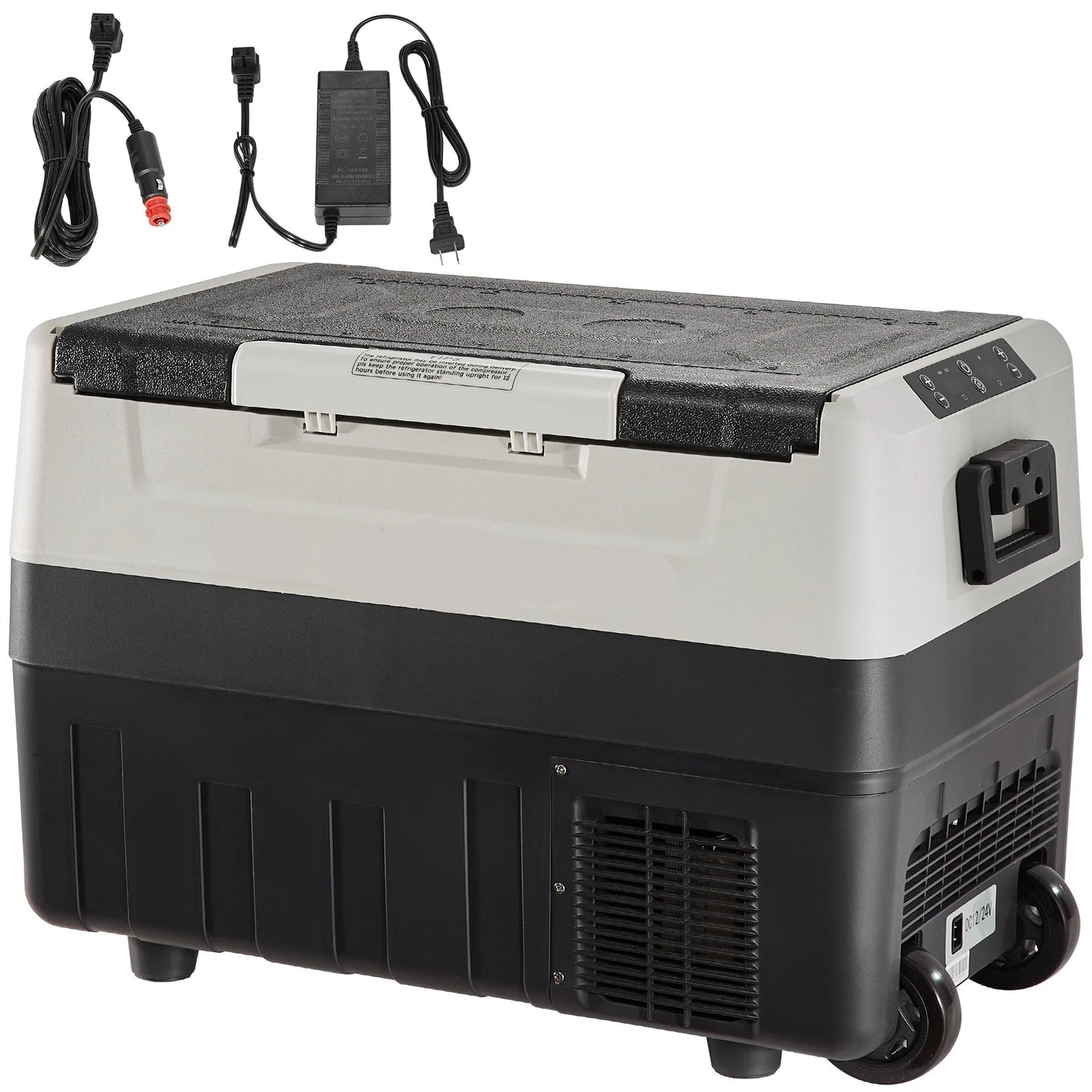 Auto Koelbox 45L – Elektrische Koelbox 24V/230V – Ideaal voor Auto - Camping & Reizen – 50x68x36 cm – Koelbox met Grote Capaciteit