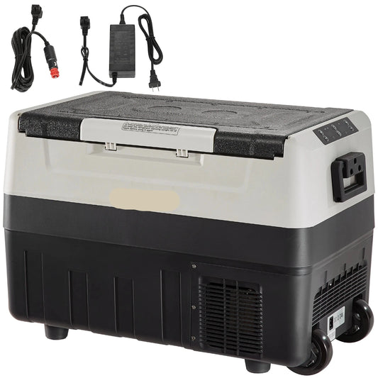 Auto Koelbox - Compressor Koelbox - Compressor Koelkast - Koelbox - 55L- Dual Zone - Mini Vriezer - -20°C tot 20°C - 12V/24V & 230V - Voor Auto - Camper - en Camping