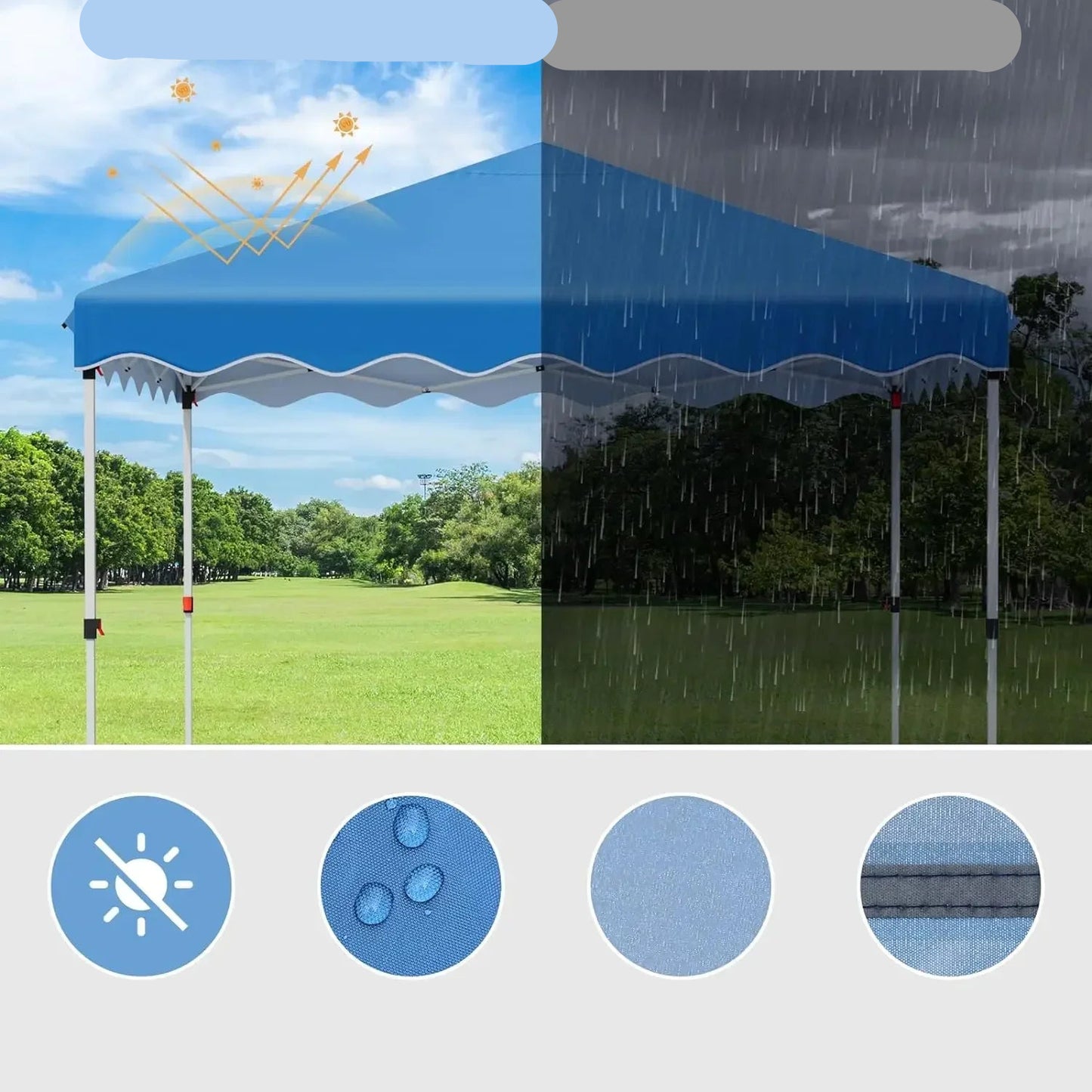 Tuinpaviljoen - Partytent - Partytenten - Paviljoen - Easy up Partytent - 3x3m - Waterdicht - Pop-up Tent - Opvouwbare - Inclusief 4 Gewichtszandzakken en Draagtas - Zwart