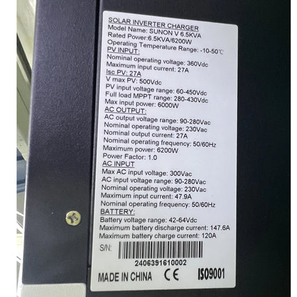 Hybride Omvormer – Zonne-energie Omvormer – Solar Inverter – MPPT Omvormer – Off-grid Omvormer – 3000W Puur Sinusgolf – 80A MPPT Zonnecontroller - QUORE