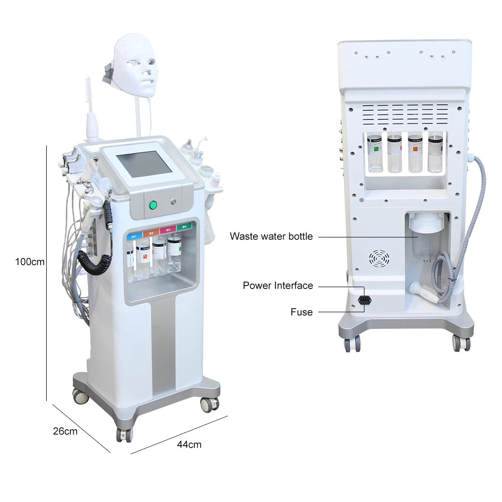 Gezichtsverzorgingsmachine – Schoonheidsmachine – Gezichtsreiniger – Huidverzorging – Vacuümtechnologie – Hydratatie Spraygun – LED-Lichtmasker - QUORE