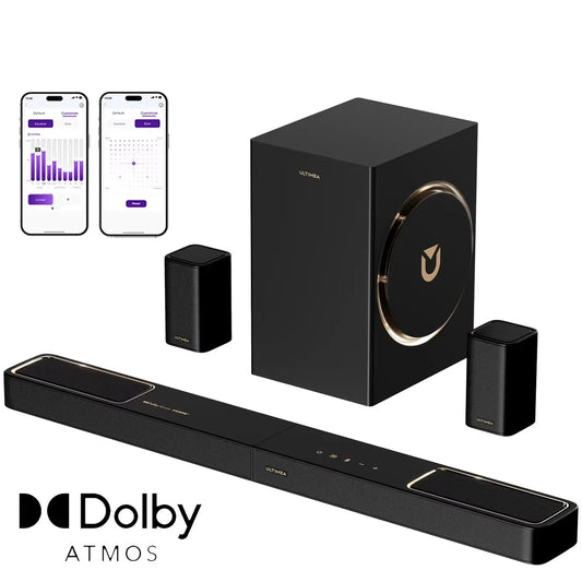 Soundbar – Home Cinema Set – Surround Sound Systeem – TV Speaker – 5.1.2 Kanaals – Dolby Atmos – Draadloze Subwoofer – App Bedienbaar - QUORE