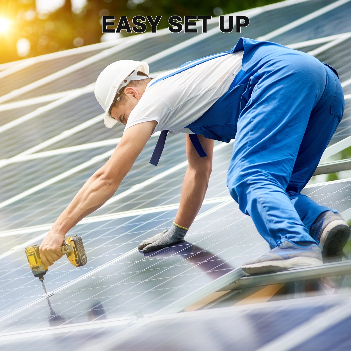 WERCHTAY 300W 10BB N-Type Solar Panel 25% Conversion Efficiency for Residential RV Roof Off Grid Solar Power Systems