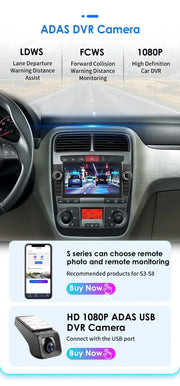 Auto Multimedia Speler - Voor Fiat Grande Punto Linea 2007-2012 - Carplay Scherm - Octa Core - 2GB32GB - Navigatiesysteem Auto - Multimedia Autoradio