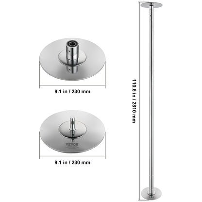 Vevor - Dance Pole - Stripping Pole - Pole Dancing - Dance Bar - 45mm Heavy-Duty - Stainless Steel
