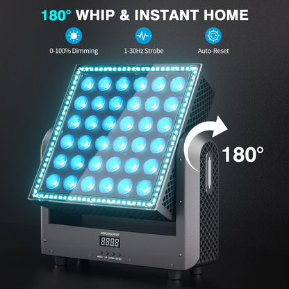 Moving Head Lamp – Moving Head Wash – DJ Licht – Podiumverlichting – Disco Lichteffect – 200W RGBW LED – DMX512 Controle