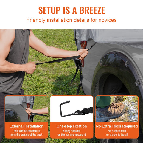 Pickup Truck Tent - Tent - Strandtent - Kampeertent - Waterdicht - PU2000mm Dubbele Laag - Geschikt voor 2-3 Personen - voor Kamperen Reizen Activiteiten