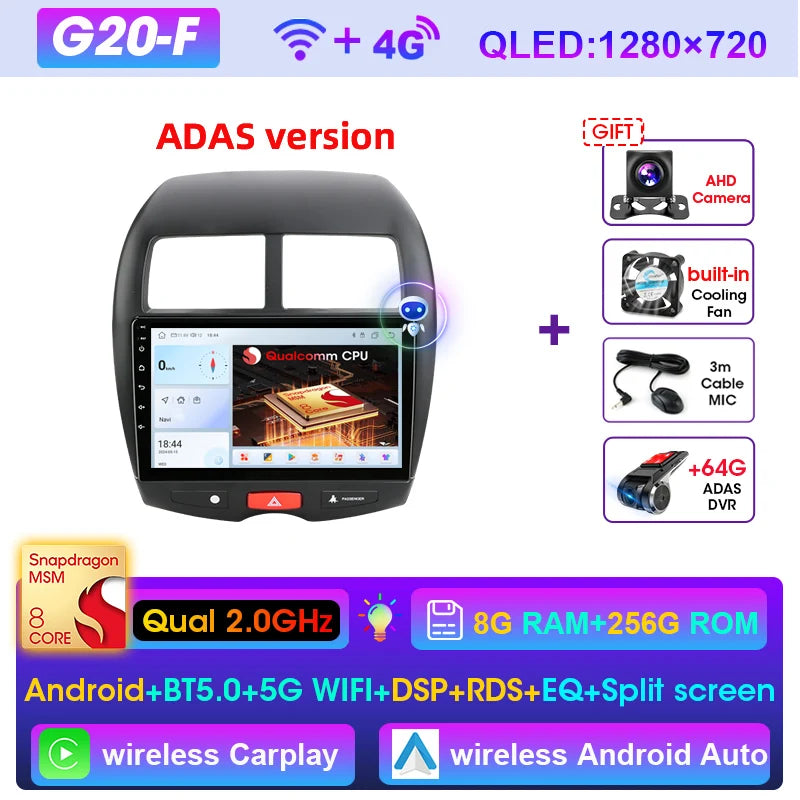 Srnubi 2Din Android Car Radio Multimidia Video Player Car Stereo For Mitsubishi ASX 1 2010-2016 Carplay 2 din dvd Head Unit