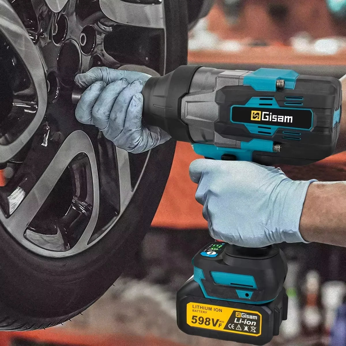 GISAM 3100N.M Brushless Electric Impact Wrench 3/4 Inch Cordless Torque Wrench Screwdriver Power Tool For Makita 18V Battery - QUORE