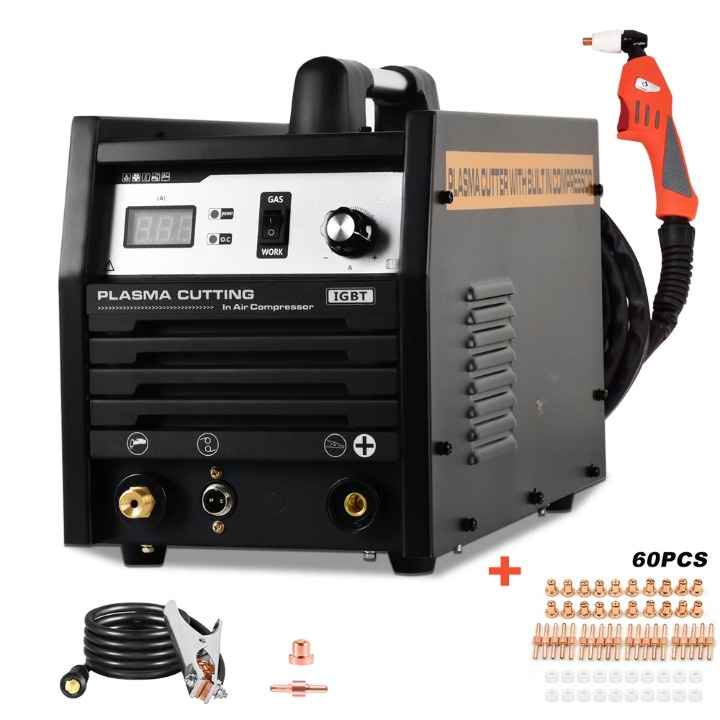 Plasmasnijder – Plasmasnijmachine – Metaalsnijder – Luchtcompressor – Max. Snijdikte 12 Mm – Ingebouwde Compressor - met 60 Stuks PT31