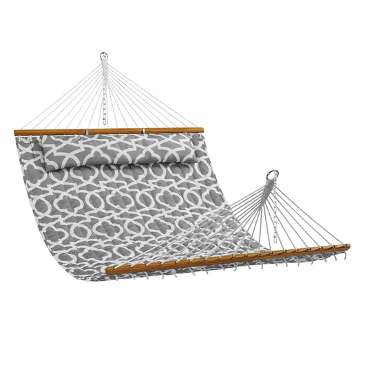Hammock - Hammock for Two Persons - Hammock 2 Person - Hanging Chair - Hamac - Hammock Chair - 12ft - Double hammock - with removable cushion and chains - for camping, outdoor, garden and beach - capacity of 480 lbs