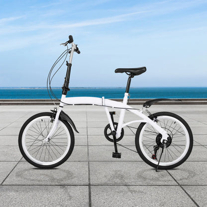 Opvouwbare Fiets – Vouwfiets – Compacte Fiets – Kinderfiets – Verstelbaar Zadel – Zes Versnellingen – Stevig Frame