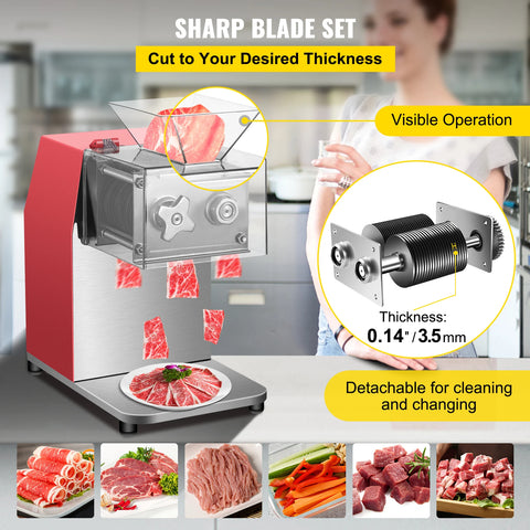 Meat grinder - Food processor - Food robot - Vegetable slicer - 850W - 50Hz - 1440 RPM - Blade space 10 mm - Food processor - Mincer - Red