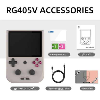 Handheld Game Console RG405V 4 inch IPS Touch Screen T618 Android 12 Retro Video Game Player Support OTA Update Gift - QUORE