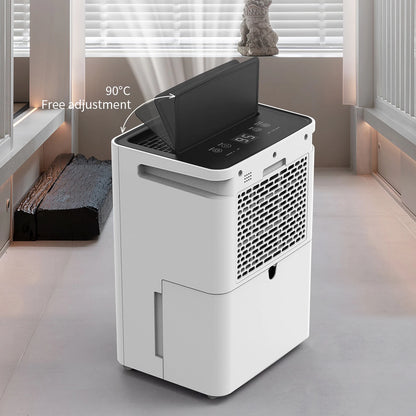 Luchtontvochtiger - Luchtreiniger - Dehumidifier - Draagbare - 38dB - 3.2L - Energiezuinig - Smart Touch Panel - Kledingdroogfunctie - voor Thuis - en Kantoorgebruik - Wit