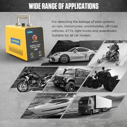 AUTOOL SDT101 Car Smoke Leak Detector Pipe Leak Locator 12V Automotive EVAP Leakage Analyzer Detector Oil Pipe Diagnostic Tool - QUORE
