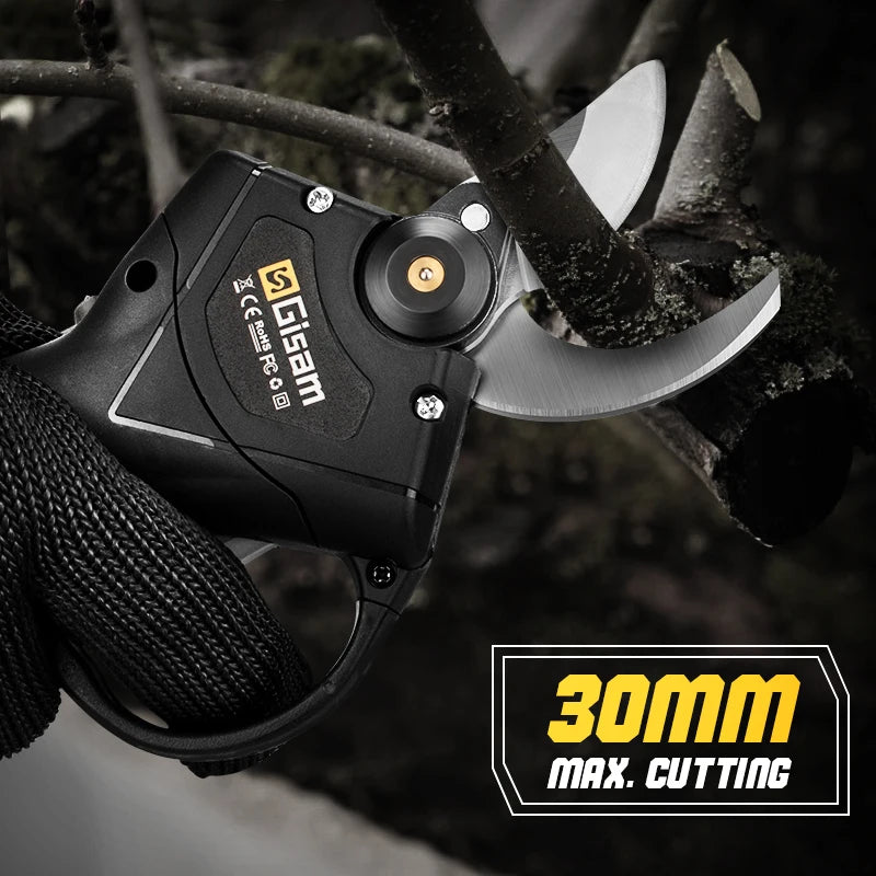 Elektrische Snoeischaar - snoeischaar - accu snoeischaar -   - schaar Elektrisch - Cordless Pruning Shears - 2 Batterijtype 2 - 500W - 9000mAH - Zwart - QUORE
